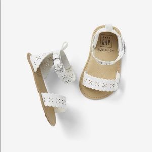 Gap White Buckle Sandals